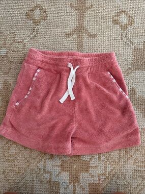 Cozy Terry Drawstring Shorts in Dusty Rose Minnow size 5/6